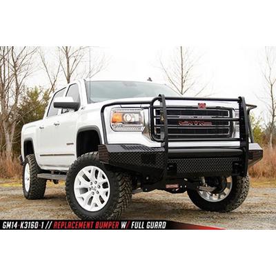 Fab Fours Black Steel Front Bumper with Full Guard (Black) - GS14-K3160-1
